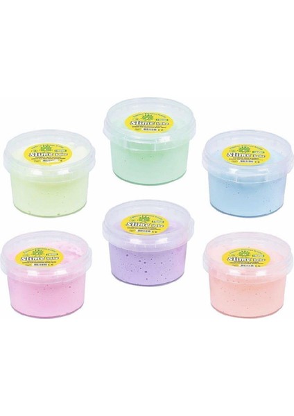 Slimebebe Oyun Jeli 6 Adet- 180 gr Pastel Renkler Slime