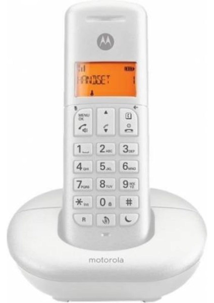 Handsfree Telsiz Telefon Beyaz E201 Dect