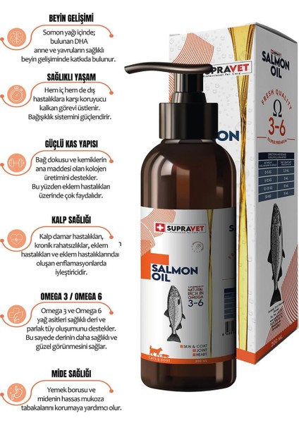 Kediler Için Norveç Somon Yağı 200 ml