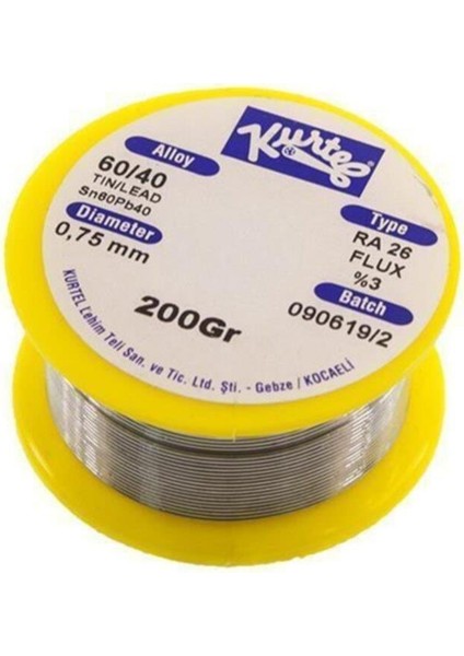 Lehim Teli 200 Gram 0,75MM Kurtel Lehim Teli 200 Gram