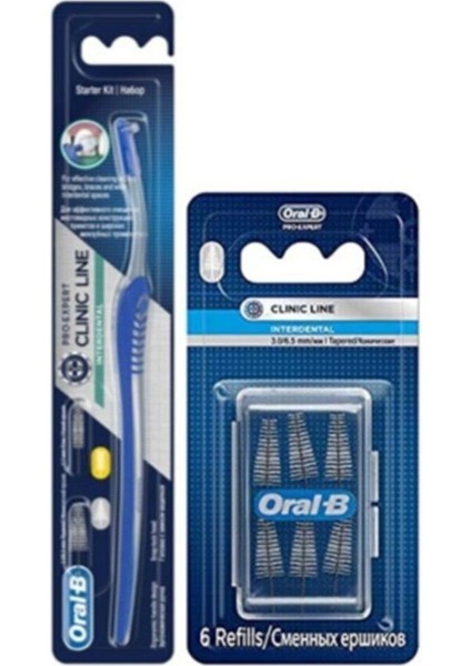 Diş Fırçası Interdental Arayüz Düz+ Arayüz Diş Fırçası + Yedeği Düz 6 Adet