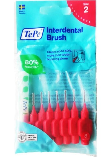Arayüz Fırçası Kırmızı Interdental Brush 0.5 Mm (8'Li Paket)