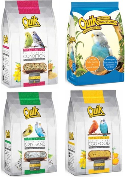 Muhabbet Kuşu Konuşturucu Kondüsyon Mama ve Besin Seti