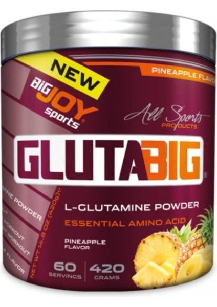 Bigjoy Gluta Big 100 Glutamine Powder - Ananas Aroma -420 Gr