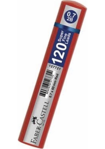 Faber Castell Kırmızı Tüp 120LI Min 0,7 2b 60MM (1 Adet 12’li Paket) modelleri