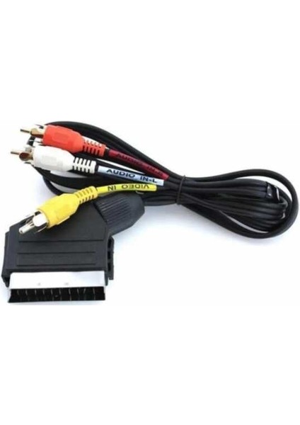 Scart To 3xrca 1.2m. Kablo