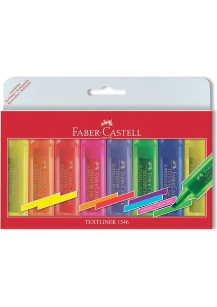 Faber Castell Şeffaf Gövde Fosforlu 8li