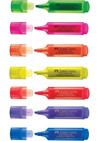 Faber Castell Şeffaf Gövde Fosforlu 8li fiyatları