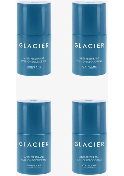 Glacier Anti Perspirant Roll-On Deodorant 50ML 4'lü Set