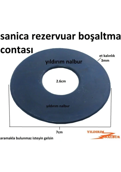 Sanica Gömme Rezervuar 7cm Göbek Contası Boşaltma Büyük Lastik Conta Conta