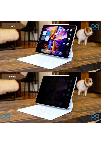 Ipad 10.2 Inç 2021 (9.nesil) Privacy Tablet Hayalet Full Glue Temperli Ekran Koruyucu