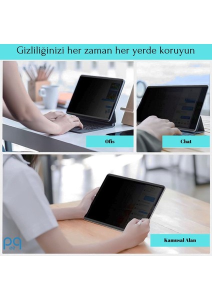 Ipad 10.2 Inç 2021 (9.nesil) Privacy Tablet Hayalet Full Glue Temperli Ekran Koruyucu