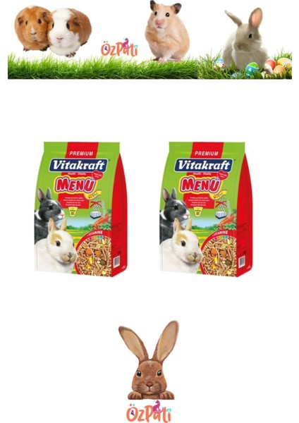 Tavşan Menü Vital Premium 1 kg 2 Paket