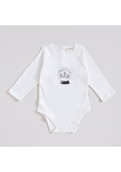 Party Baskılı Body Ekru
