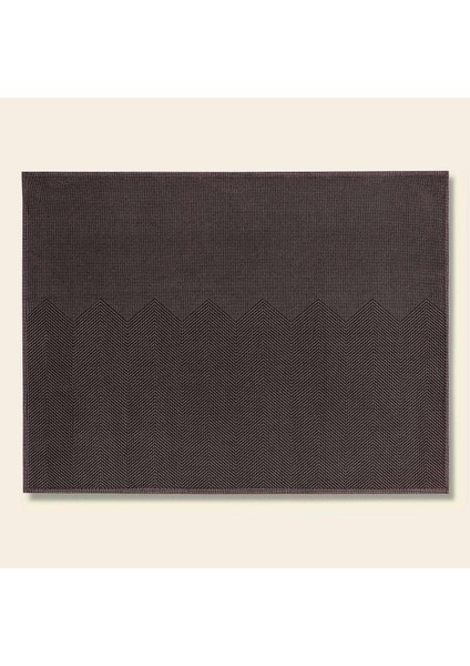 Zigzag Saf Pamuk Dekoratif Yıkamalı Halı 150X200 cm Kahve