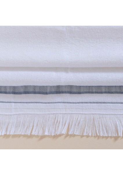 Derin El Havlusu 30X50 cm Beyaz/mavi