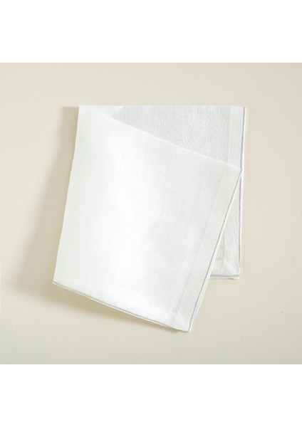 Natty Peçete 45X45 cm Beyaz-Silver