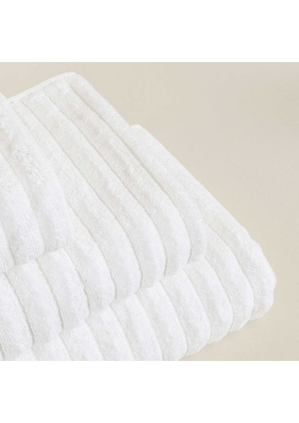Waved Banyo Havlusu 70X140 cm Beyaz