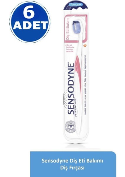 Diş Eti Bakımı Diş Fırçası-Yumuşak 6 Adet Sensodyne Diş Fırçası