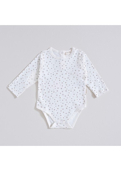 Party Yıldız Baskılı Body Ekru