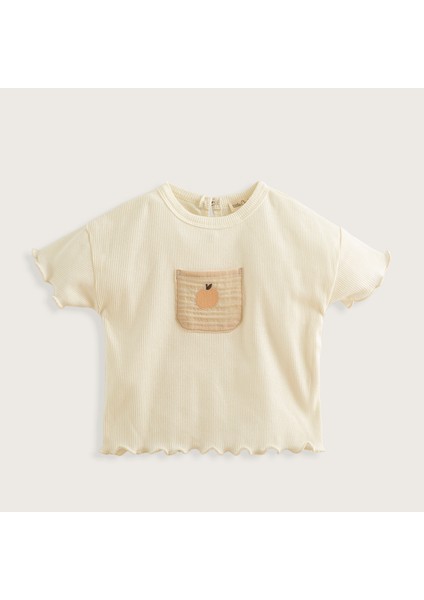 Picnic Kısa Kollu Tshirt Ekru