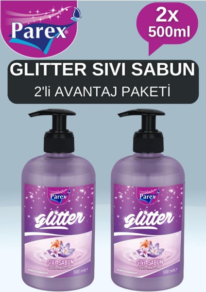 2×500ml Purple Paradise Glitter Sıvı Sabun