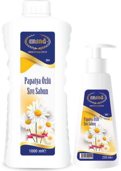 Papatya Özlü Sıvı El Sabunu 1000 Ml. + Boş Aparat