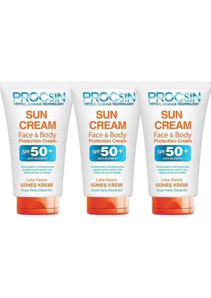 Procsın Güneş Kremi (50 ml * 3 Adet) Fırsat Paketi