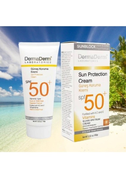 Dermaderm Güneş Kremi Spf 50 ve Güneş Koruma Kremi 100 G