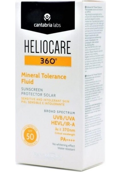 360 Mineral Tolerance Fluid SPF50+ 50 ml