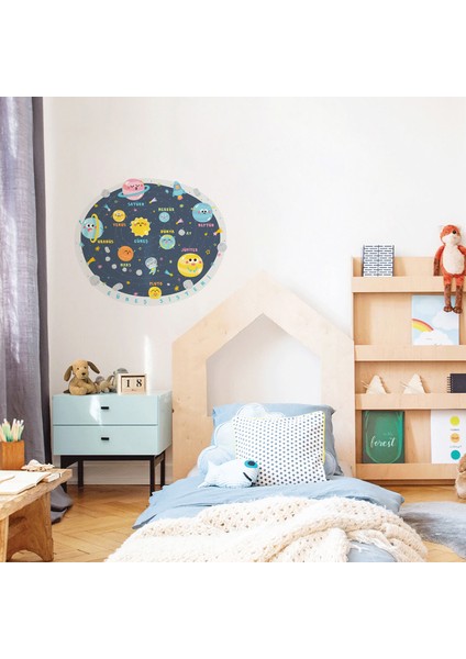 Güneş Sistemi Duvar Sticker, Gezegenler, Bebek ve Çocuk Odası Dekoru, Anaokulu ve Kreş Dekoru fırsatları