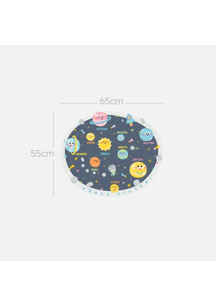 Güneş Sistemi Duvar Sticker, Gezegenler, Bebek ve Çocuk Odası Dekoru, Anaokulu ve Kreş Dekoru