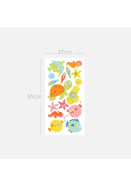 Deniz Canlıları Duvar Sticker - Banyo Seti