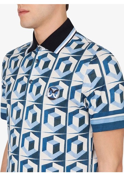 Dolce&gabbana Geometric Print Polo-Shirt G8LW6ZFI701 fırsatları