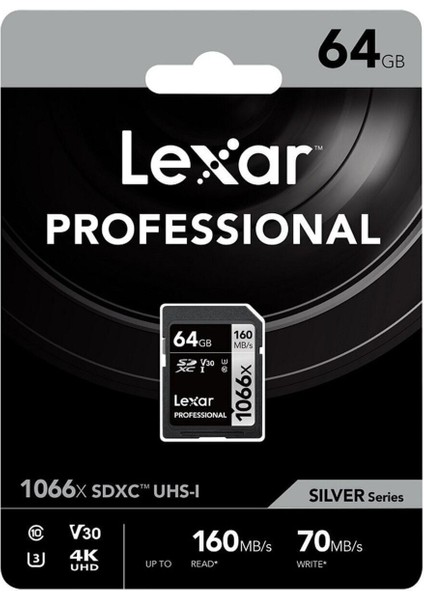 64GB Professional 1066X Uhs-I Sdxc Memory Card (Silver Series)