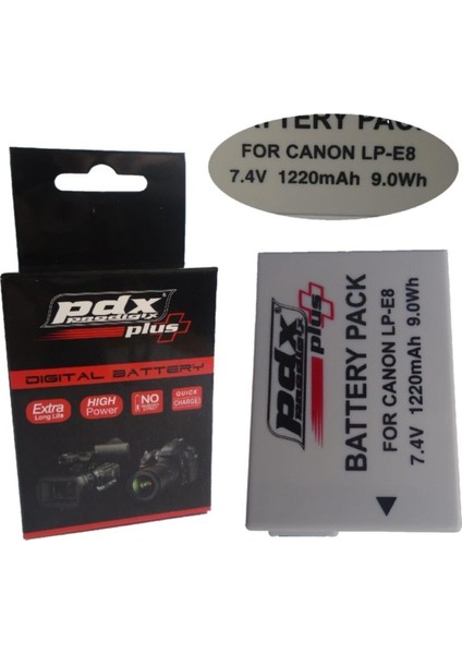 Canon Eos, 550D Fotoğraf Makinesi Için, , Lp-E8 Lion Batarya