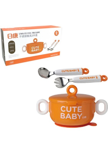 Rovco Baby 3 Parça Çelik Bebek Yemek Takımı C1005
