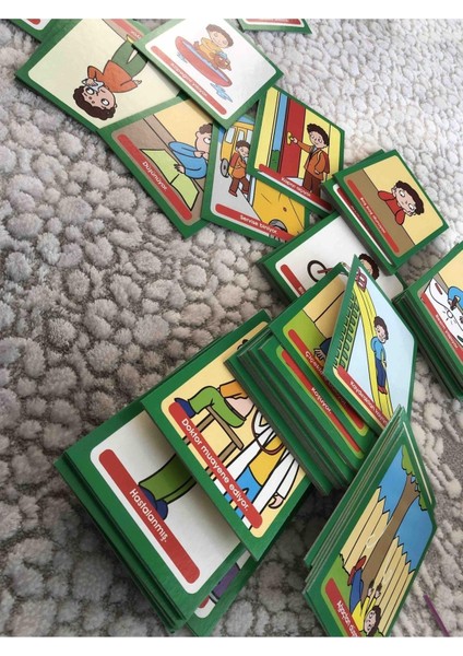 Yuka Kids Eğitim Kartları , Eylemlerle Bir Gün , Konuşma Kartları ve Ses Kartları - Toplam 6 Set