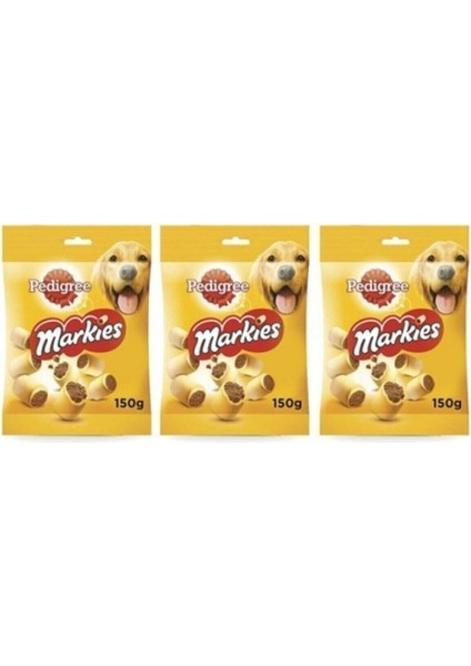 Markies Köpek Ödül Bisküvisi 3X150 gr 150 gr Markies Köpek