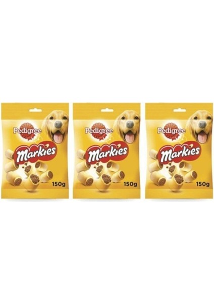 3 Adet Markies Köpek Ödül Bisküvisi 150 gr