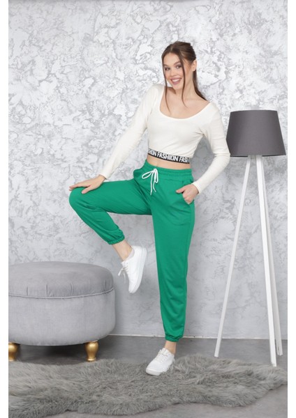 Kadın Eşofman Altı Jogger Beli ve Paçası Lastikli modelleri
