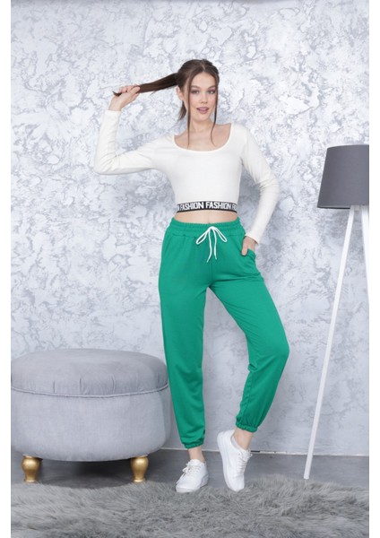 Kadın Eşofman Altı Jogger Beli ve Paçası Lastikli fırsatları