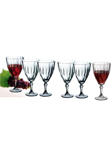 44767 Diamond Sade 6'lı Kadeh 245 cc fiyatları