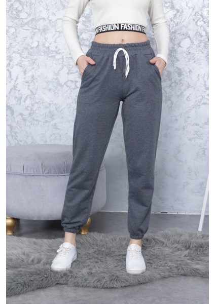 Kadın Eşofman Altı Jogger Beli ve Paçası Lastikli indirimleri