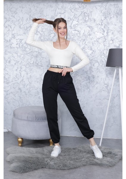 Kadın Eşofman Altı Jogger Beli ve Paçası Lastikli fırsatları