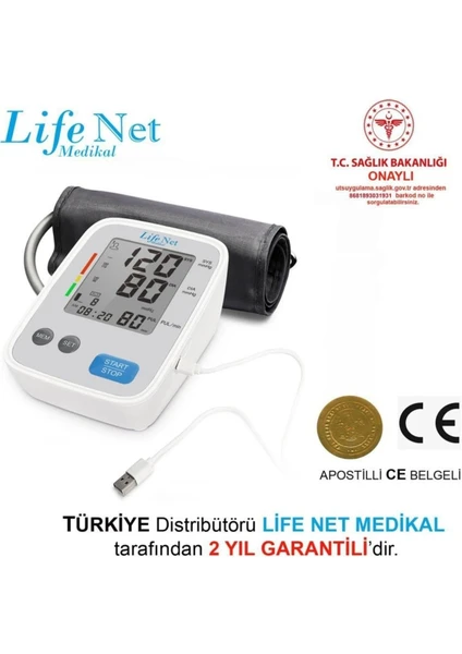 Life Net Medikal Türkçe Konuşan Üst Koldan Dijital Tansiyon Aleti Wbp114