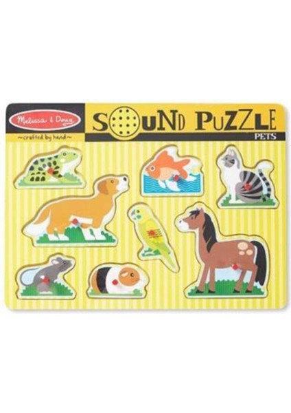 Melissa & Doug Melissa - Doug Ahşap Sesli Yapboz - Evcil Hayvanlar
