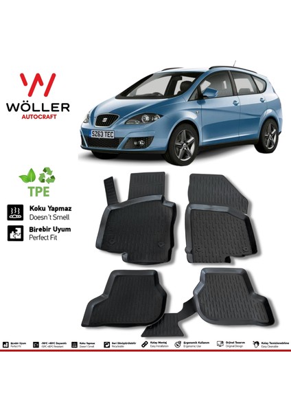 Seat Altea Xl Paspas 2008 Sonrası 3D Havuzlu Wöller Paspas