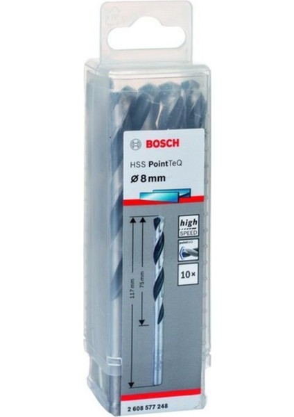 - Hss-Pointeq Metal Matkap Ucu 8,0 mm 10'lu