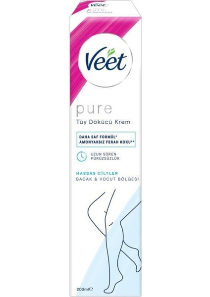 Pure 200ml Tüy Dökücü Krem Hassas Ciltler